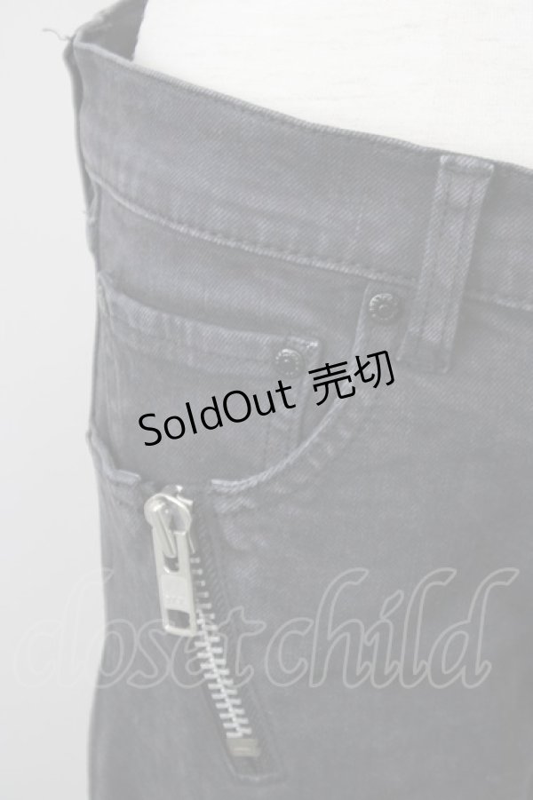 画像3: RNA / ポケットZIPスリムパンツ M ブラックデニム T-25-01-26-027-PU-PA-SA-ZT382 (3)