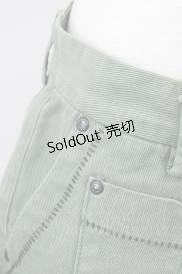画像4: RNA / 後ろポケット刺繍入りショートパンツ M グリーン T-25-01-26-028-PU-PA-SA-ZT382 (4)