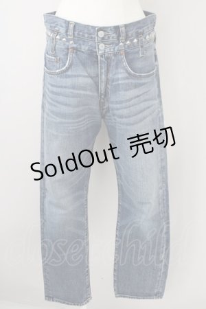画像: 【SALE】RNA / スタッズ付デニムパンツ S ライトブルー T-25-01-26-029-PU-PA-SA-ZT119