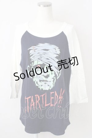 画像: RNA / フランケンTシャツ L アイボリー×ネイビー T-25-01-26-008-PU-TS-SA-ZT033
