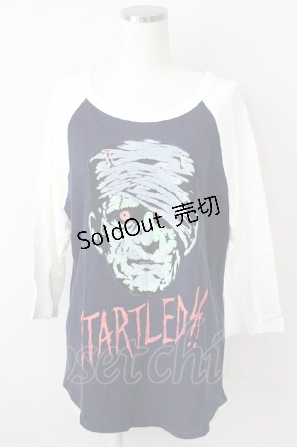 画像1: RNA / フランケンTシャツ L アイボリー×ネイビー T-25-01-26-008-PU-TS-SA-ZT033 (1)