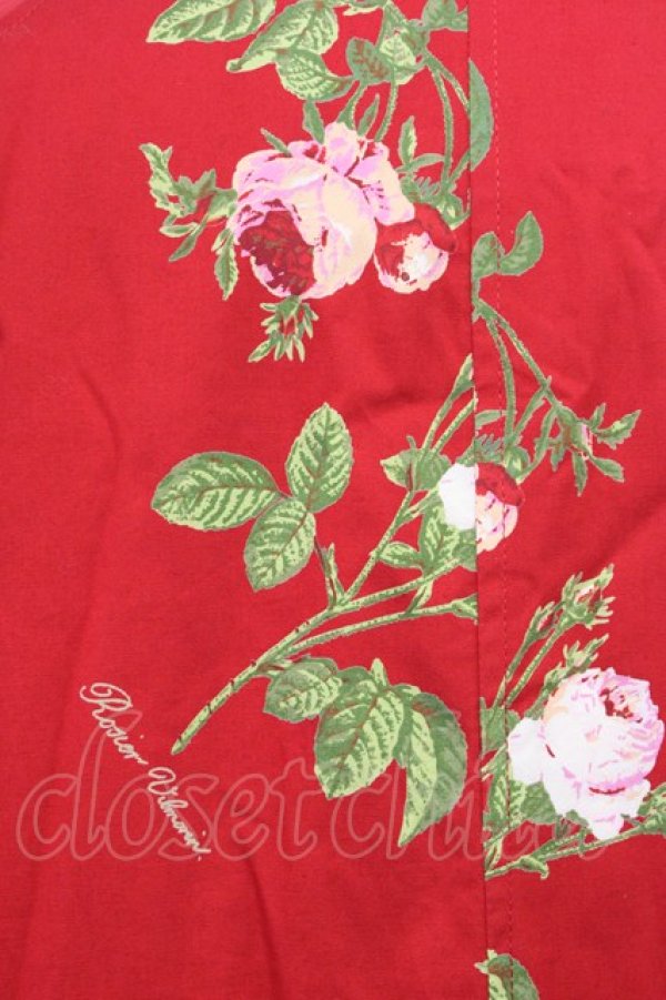 画像3: PINK HOUSE / 薔薇柄コートワンピース  レッド T-25-01-29-023-LO-CO-SA-ZT261 (3)