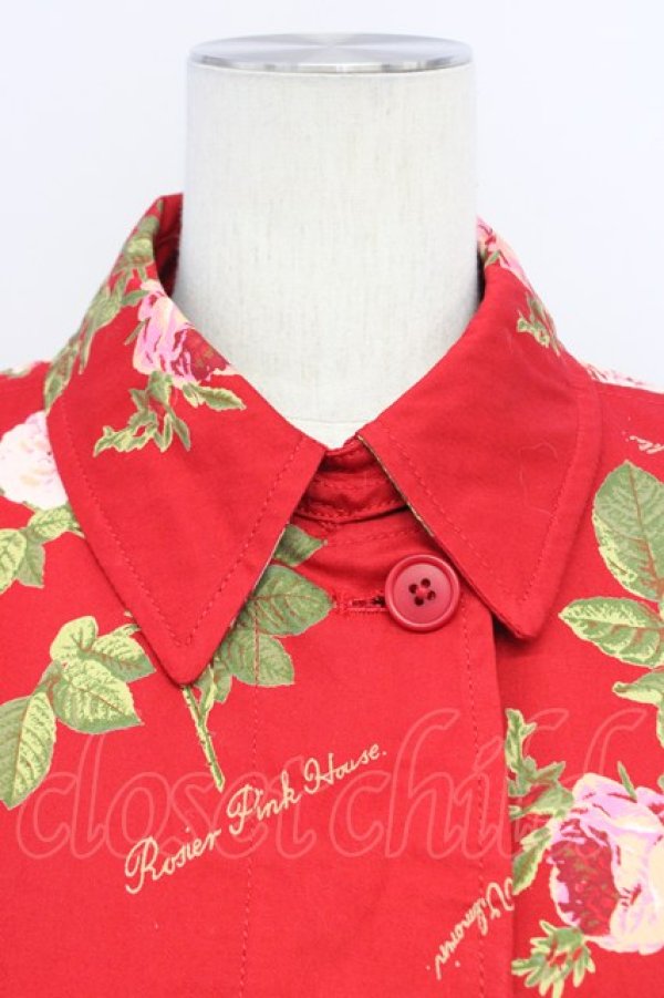 画像9: PINK HOUSE / 薔薇柄コートワンピース  レッド T-25-01-29-023-LO-CO-SA-ZT261 (9)