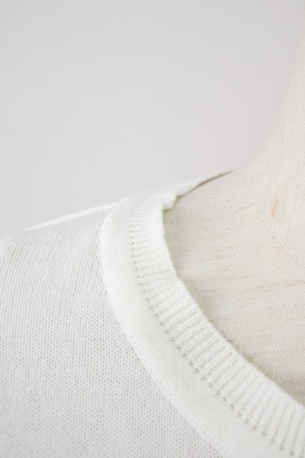 画像3: RNA / ポケット付き半袖ニット M アイボリー T-25-01-29-003-PU-TO-SA-ZT312 (3)