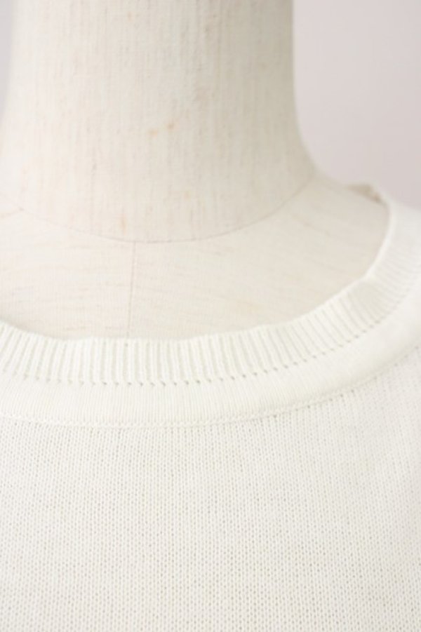 画像4: RNA / ポケット付き半袖ニット M アイボリー T-25-01-29-003-PU-TO-SA-ZT312 (4)