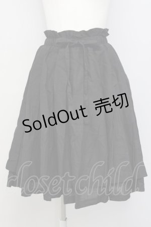 画像: 【SALE】PEACE NOW / ギャザースカート M ブラック T-25-01-29-031-PU-SK-SA-ZT148