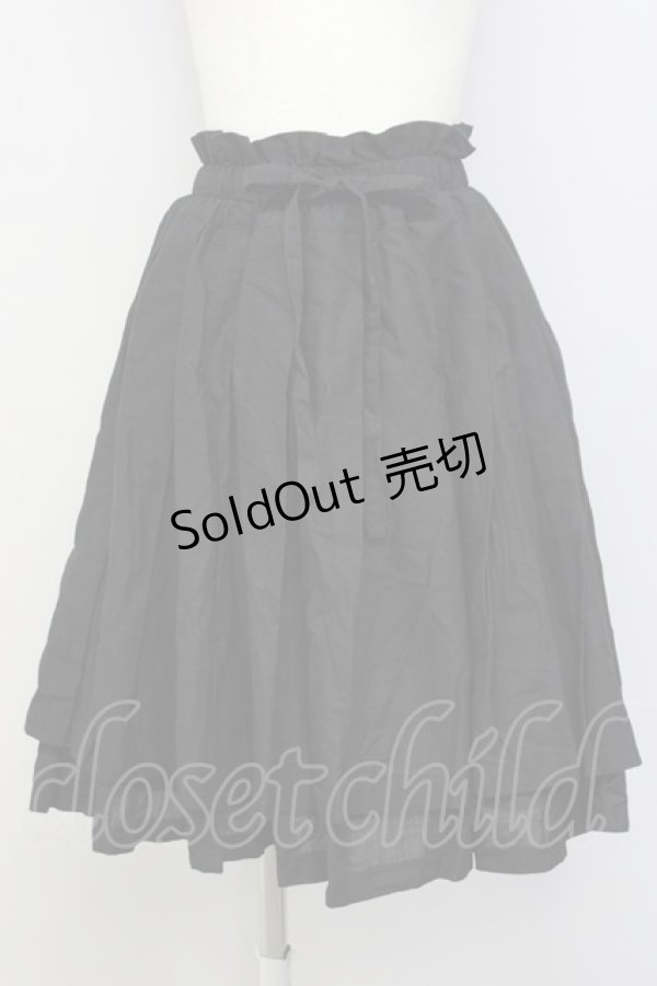 画像1: 【SALE】PEACE NOW / ギャザースカート M ブラック T-25-01-29-031-PU-SK-SA-ZT148 (1)
