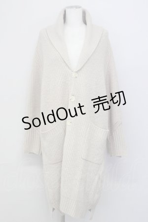 画像: 【SALE】RNA / BIGカラーニットカーディガン M ベージュ T-25-01-29-008-PU-CO-SA-ZT109