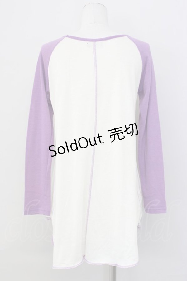 画像2: WORLD WIDE LOVE！(Rydia) / リップptラグランTシャツ 1 パープル T-25-01-29-010-PU-TS-SA-ZT109 (2)