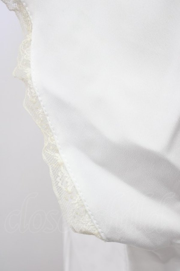 画像3: PINK HOUSE / レース切替&ピンタックノーカラー袖無ブラウス  アイボリー T-25-01-31-003-LO-BL-SA-ZT375 (3)