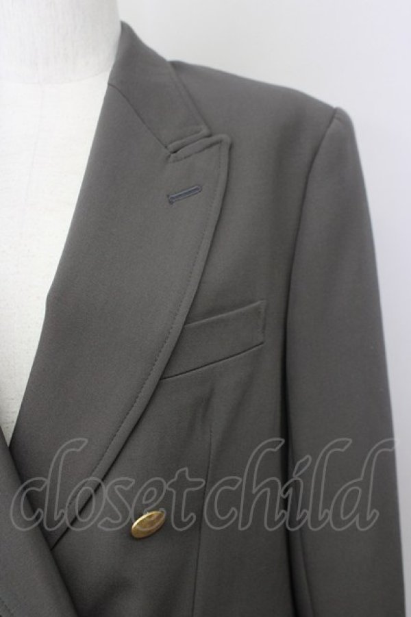 画像4: INGEBORG / 金チェッカー柄ボタンセットアップ  グレー T-25-01-31-012-LO-JA-SA-ZT374 (4)