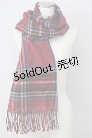 画像: Jane Marple / ビッグタータンストール  レッド T-25-02-01-028-JM-ZA-SZ-ZT-K009