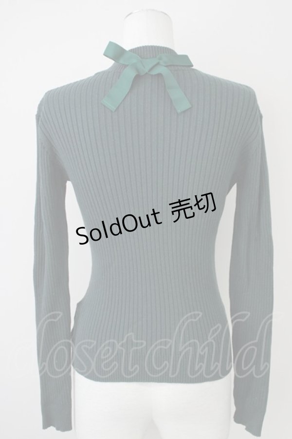 画像2: F&A / TOPバックリボンハイネックトップス F グリーン T-25-02-01-011-LO-TO-SZ-ZT255 (2)