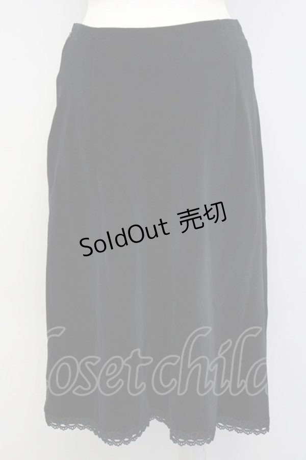 画像2: 【SALE】L'EST ROSE / 別珍スカート  黒 T-25-02-06-027-LO-SK-SA-ZT435 (2)