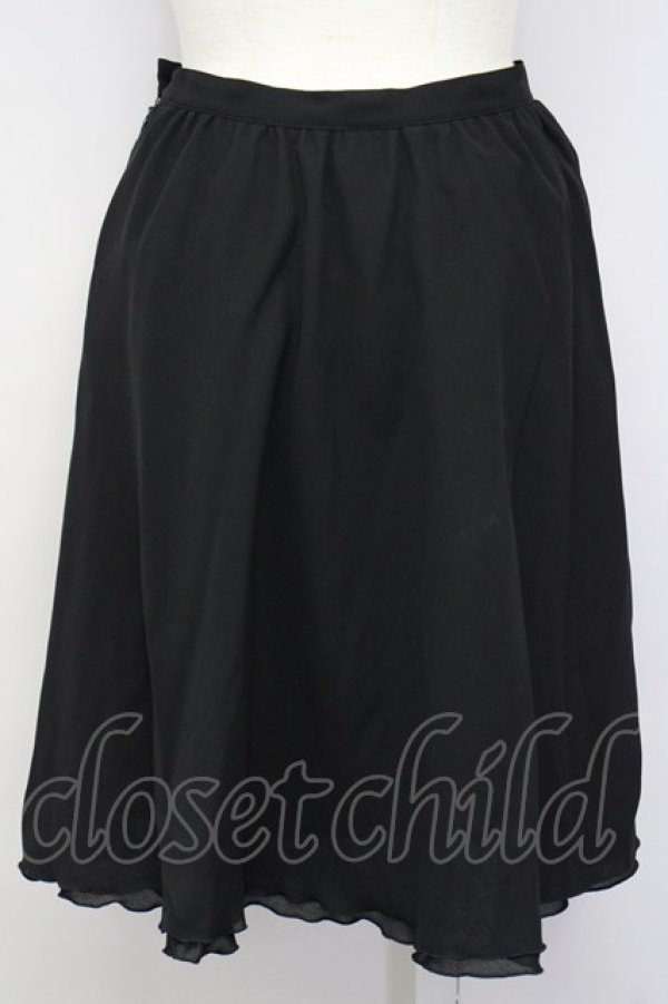 画像2: INGEBORG / 裾メローフリルミニスカート  ブラック T-25-02-06-033-LO-SK-SA-ZT435 (2)