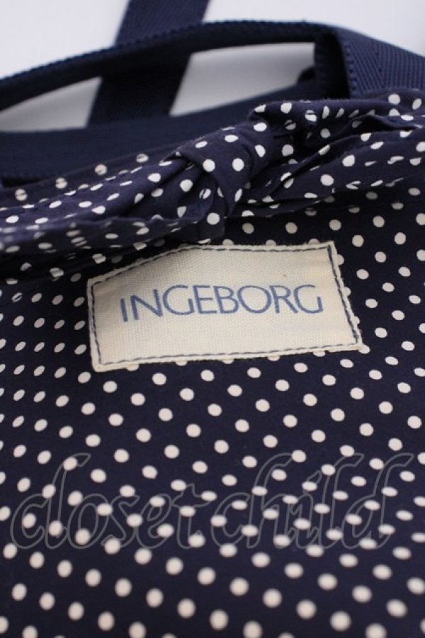 画像7: INGEBORG / ドット柄ミニショルダーバッグ  ネイビー T-25-02-06-043-LO-BG-SA-ZT433 (7)
