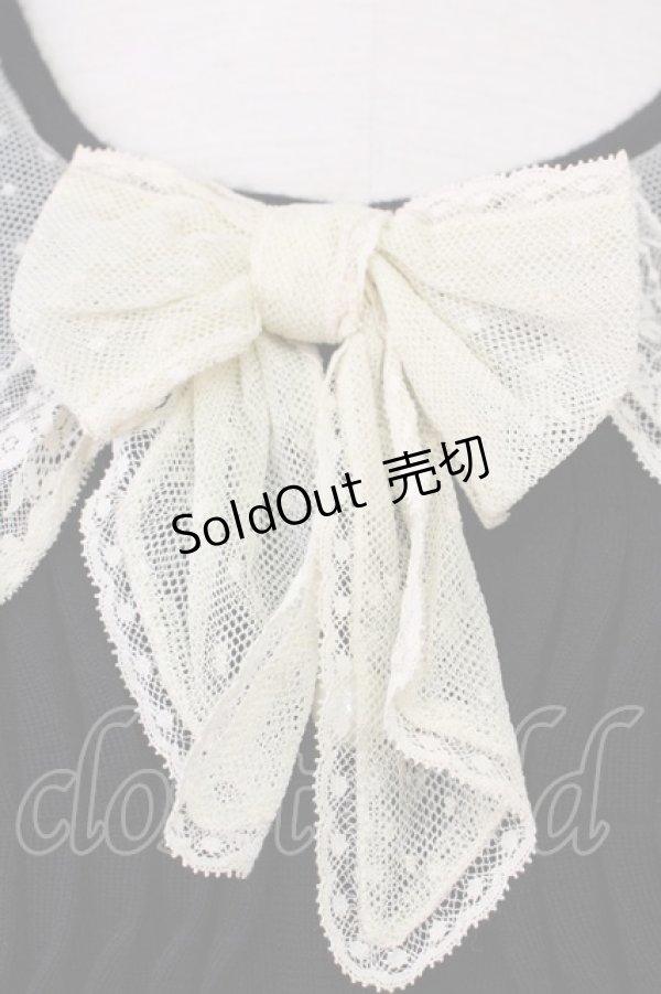 画像3: 【SALE】PINK HOUSE / チュール襟&リボンカーディガン  ブラック T-25-02-06-005-LO-TO-SA-ZT443 (3)