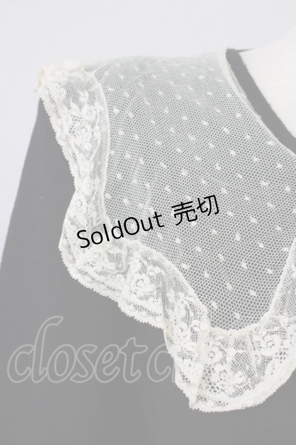 画像4: 【SALE】PINK HOUSE / チュール襟&リボンカーディガン  ブラック T-25-02-06-005-LO-TO-SA-ZT443 (4)