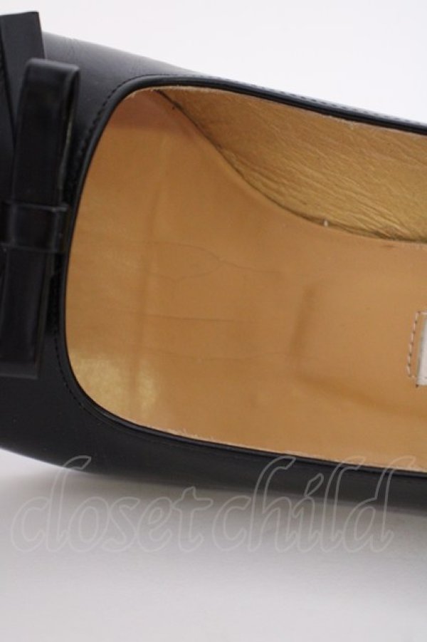 画像9: INGEBORG / リボンパンプス L ブラック T-25-02-06-047-LO-SH-SA-ZT-K006 (9)