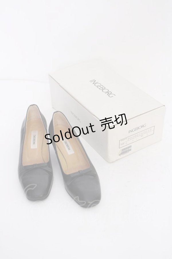 画像10: INGEBORG / リボンパンプス L ブラック T-25-02-06-047-LO-SH-SA-ZT-K006 (10)