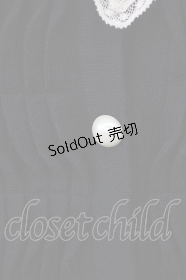 画像5: 【SALE】PINK HOUSE / チュール襟&リボンカーディガン  ブラック T-25-02-06-005-LO-TO-SA-ZT443 (5)