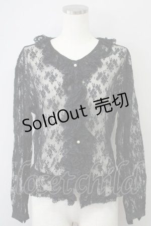 画像: LOLITAその他(お買取対象外) / レースブラウス  黒 T-25-02-06-012-LO-BL-SA-ZT443