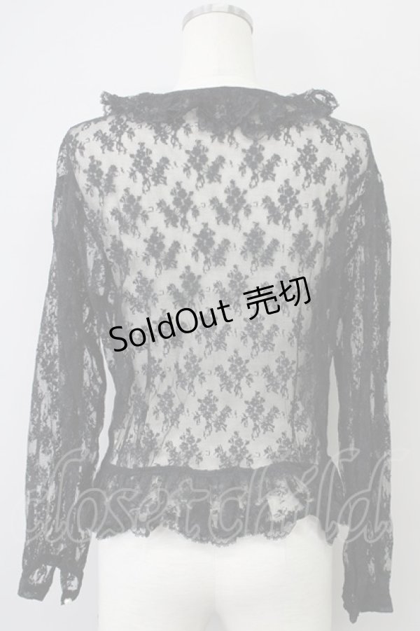 画像2: LOLITAその他(お買取対象外) / レースブラウス  黒 T-25-02-06-012-LO-BL-SA-ZT443 (2)