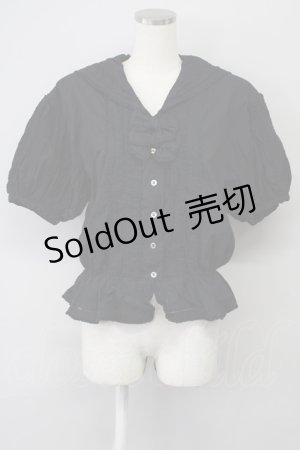 画像: KETTY / 2つリボンセーラーブラウス M ブラック T-25-02-06-013-EL-BL-SA-ZT443