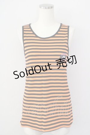 画像: LISTEN FLAVOR / アイボールキッドボーダータンクトップ  オレンジ T-25-02-09-010-PU-TO-SA-ZI