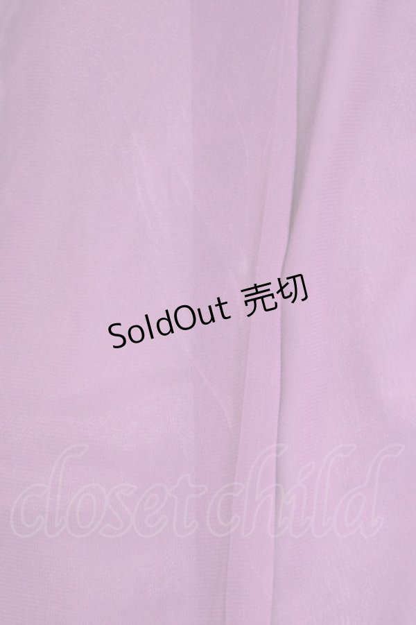 画像4: metamorphose /  シフォンタックジャンパースカート  パープル T-25-02-21-021-ME-OP-SA-ZI (4)