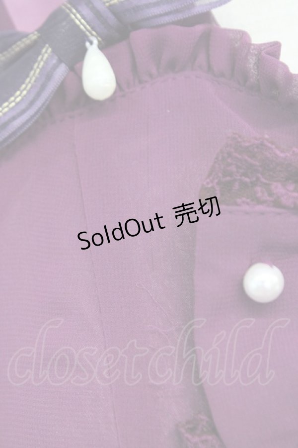 画像7: metamorphose /  シフォンタックジャンパースカート  パープル T-25-02-21-021-ME-OP-SA-ZI (7)