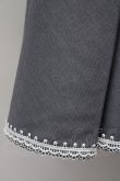 画像5: Faeriesdaffodil（海外ロリータブランド） / 襟刺繍長袖ワンピース XL グレーＸ白 T-25-02-21-025-LO-OP-SA-ZI (5)
