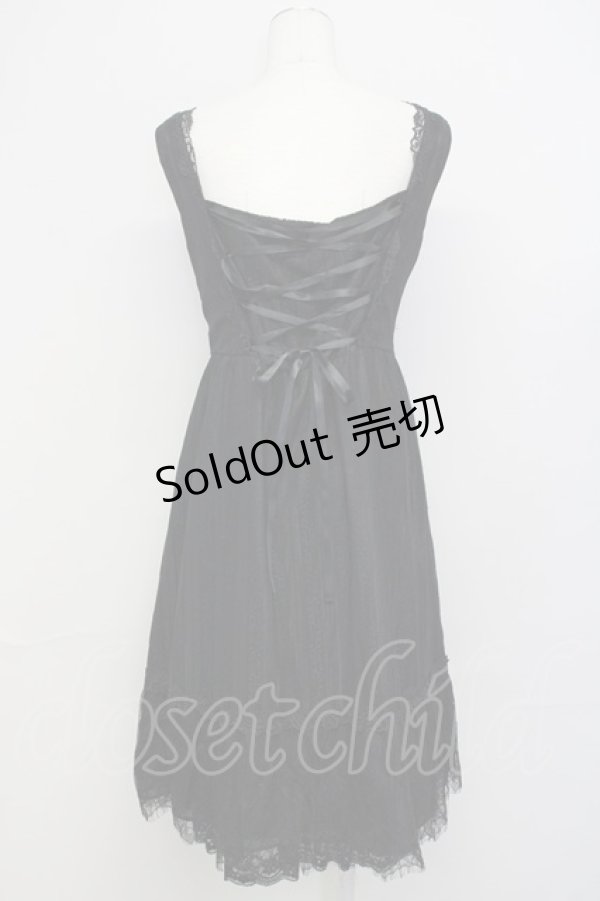画像2: axes femme kawaii / 総レースノースリーブワンピース  黒 T-25-02-21-029-AX-OP-SA-ZI (2)