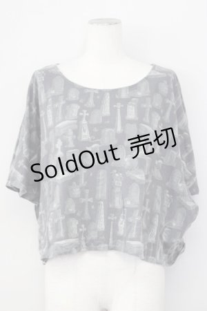 画像: Q-pot. / ユニクロコラボ半袖カットソー  グレー T-25-02-21-007-QP-TO-SA-ZI