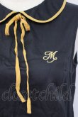 画像4: MILK / M刺繍ノースリーブブラウス  黒Ｘマスタード T-25-02-21-013-ML-BL-SA-ZI (4)
