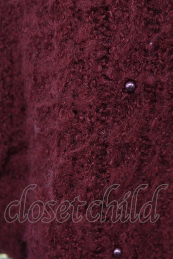 画像4: axes femme / フード付きニットポンチョ  ボルドー T-25-02-23-020-AX-TO-SA-ZT219 (4)
