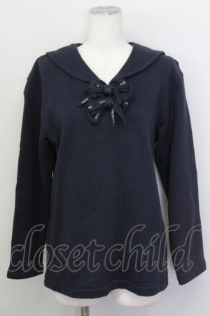 画像: INGEBORG / セーラーダブルリボンスウェット M ネイビー T-25-02-23-021-LO-TO-SA-ZT219