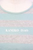 画像3: KANEKO ISAO / ボーダーTシャツ  グレー×サックス T-25-02-23-009-EL-TS-SA-ZT219 (3)