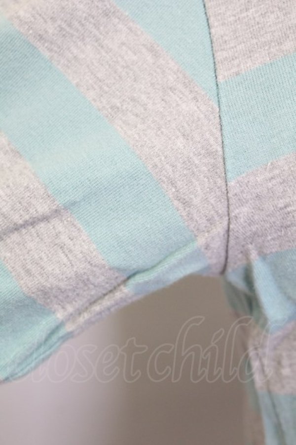 画像4: KANEKO ISAO / ボーダーTシャツ  グレー×サックス T-25-02-23-009-EL-TS-SA-ZT219 (4)