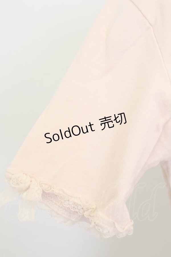 画像4: KANEKO ISAO / レースリボン半袖Tシャツ  ピンク T-25-02-23-010-EL-TS-SA-ZT219 (4)