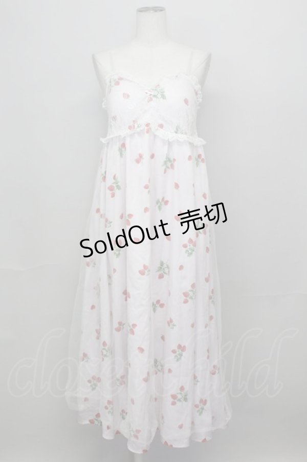 画像1: Ank Rouge / いちごシースルーキャミワンピース  ピンク T-25-03-08-023-CA-OP-SA-ZI (1)