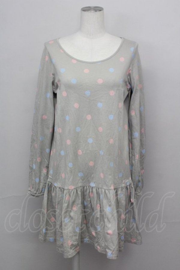 画像1: MILK / UTコラボドットワンピース  グレー T-25-03-08-025-ML-OP-SA-ZI (1)