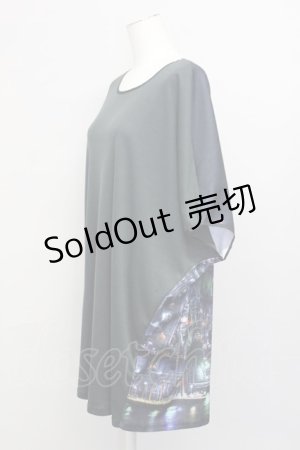 画像: pays des fees  / 工場夜景ワンピース  黒Ｘネイビー T-25-03-08-028-PU-OP-SA-ZI