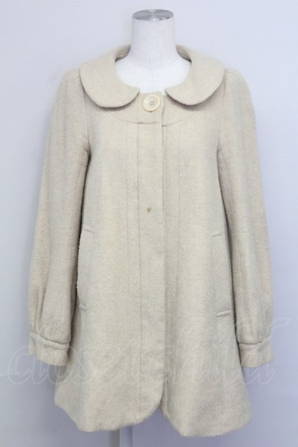 画像1: Franche Lippee / 丸襟コート M ベージュ T-25-03-08-030-LO-CO-SA-ZT-C046 (1)