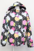 画像1: galaxxxy / キャンディ柄中綿ジャケット  ブラック T-25-03-08-031-PU-CO-SA-ZT-C046 (1)
