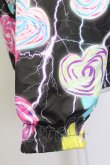 画像7: galaxxxy / キャンディ柄中綿ジャケット  ブラック T-25-03-08-031-PU-CO-SA-ZT-C046 (7)