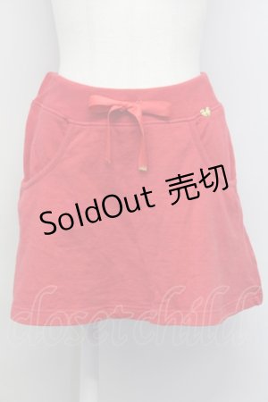 画像: MILK / Sweatミニスカート  赤 T-25-03-08-032-ML-SK-SA-ZI