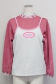 画像1: Candy Stripper / キャミ付きトップス  ピンク T-25-03-08-009-PU-TO-SA-ZI (1)