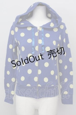画像: Emily Temple cute / ドットパーカー  ブルー T-25-03-08-010-ET-TO-SA-ZI