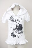 画像1: PUTUMAYO / うさみみ半袖カットソー  白Ｘ黒 T-25-03-14-001-PT-TO-SA-ZT (1)